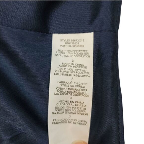 NEW Sequin Hearts 2PC Formal Shadow Stripe Floral Skirt Set in Navy Blue Sz 3/27 - Picture 12 of 16